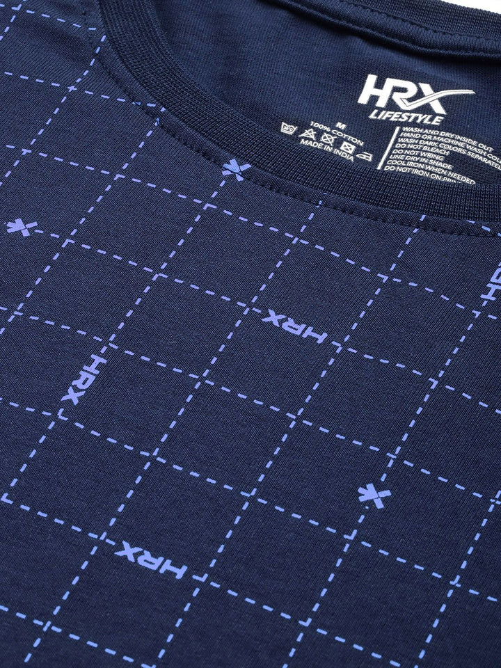 HRX by Hrithik Roshan Printed Drop-Shoulder Sleeves Pure Cotton Relaxed Fit T-shirt