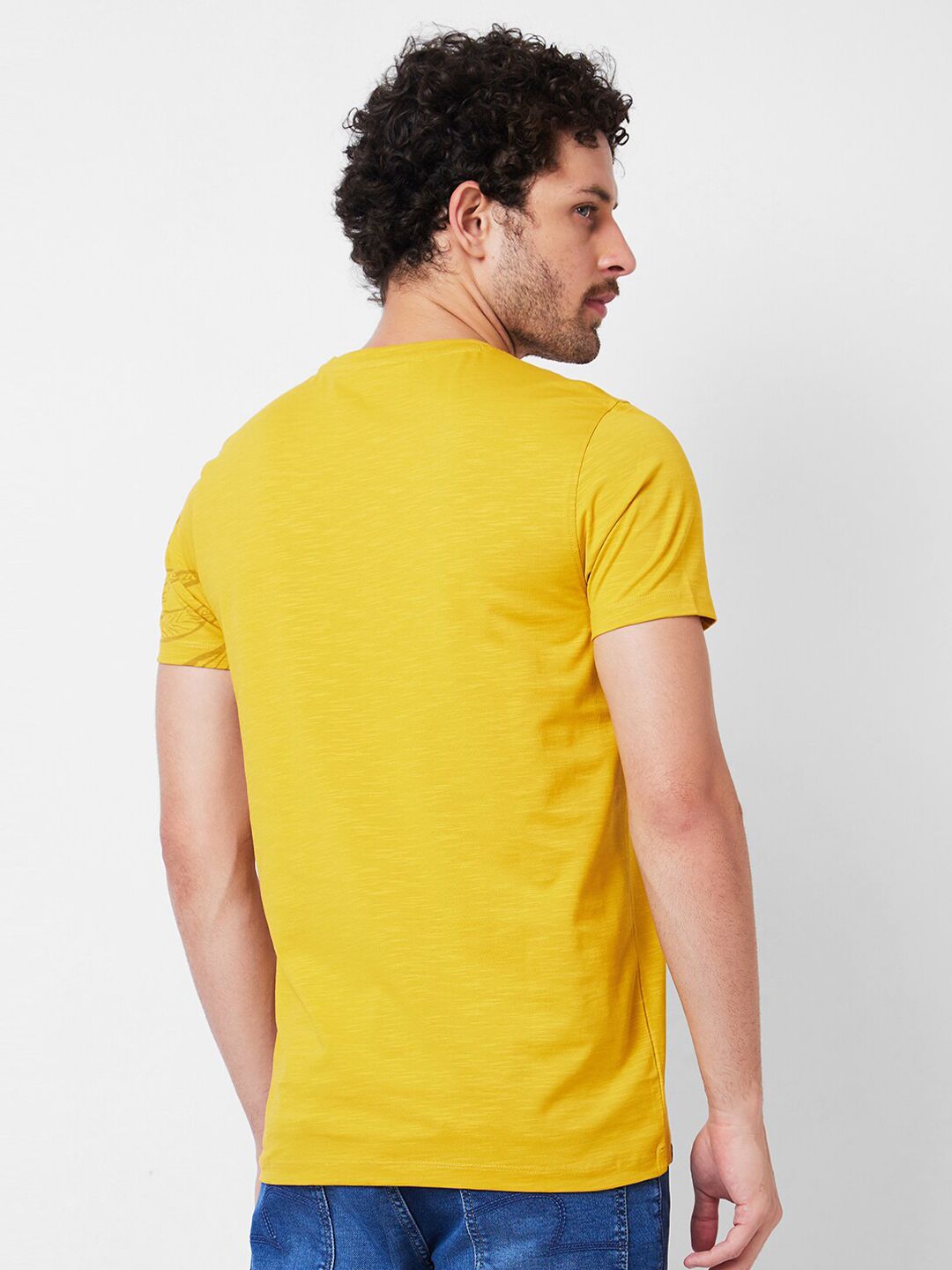 SPYKAR Graphic Printed Cotton Slim Fit T-shirt