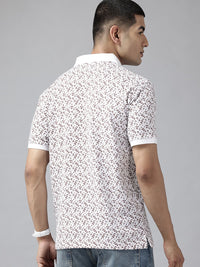 Park Avenue Men Floral Printed Polo Collar Slim Fit T-shirt