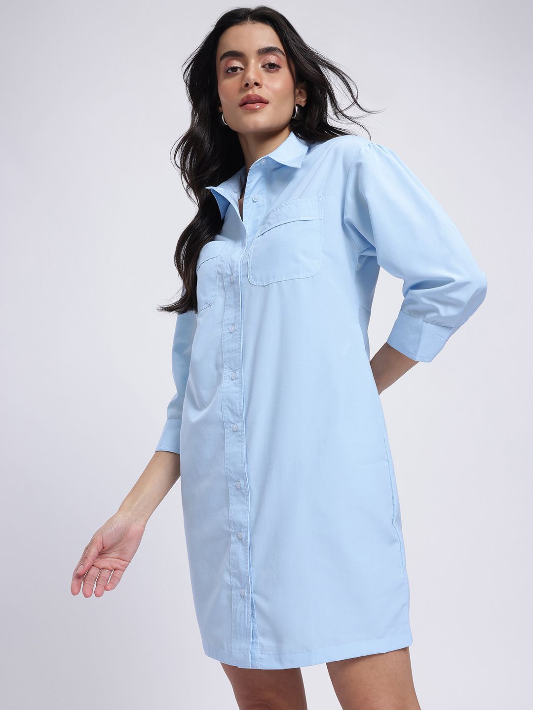 DressBerry Button Up Babe Shirt Dress