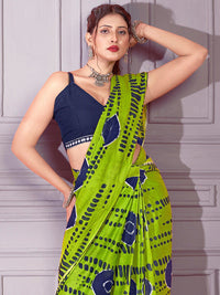 Saree mall Tie and Dye Printed Poly Cotton Saree