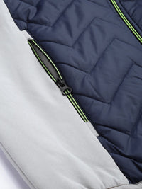 The Indian Garage Co Men Colourblock Zip-Front Bomber Jacket