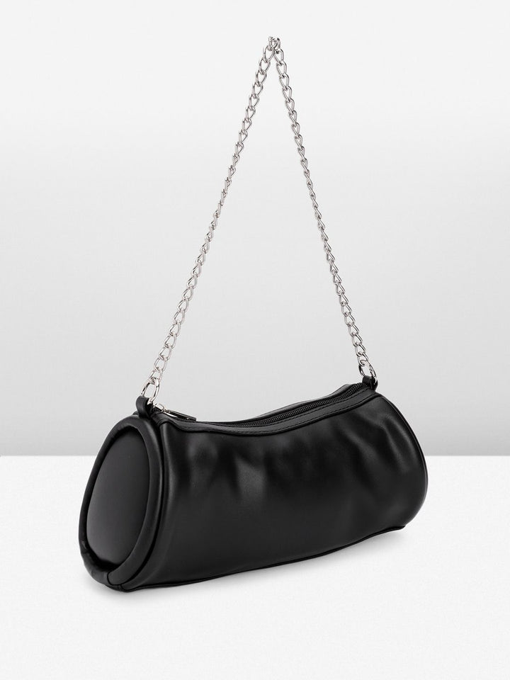 DressBerry Baguette Shoulder Bag with Chain Strap