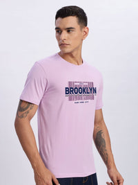 ADRO Typography Printed Round Neck Cotton T-shirt