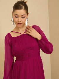 Antheaa Women Chiffon Maxi Midi Dress