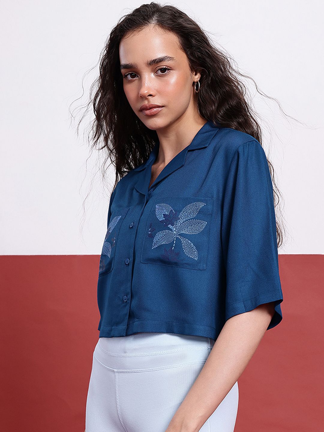 DressBerry Edgy Aesthetics Printed Pocket Shirt