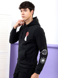 HIGHLANDER Men Black Hooded Sweatshirt