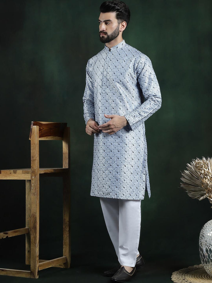 SOJANYA LUXE Floral Embroidered Regular Thread Work Kurta with Pyjamas