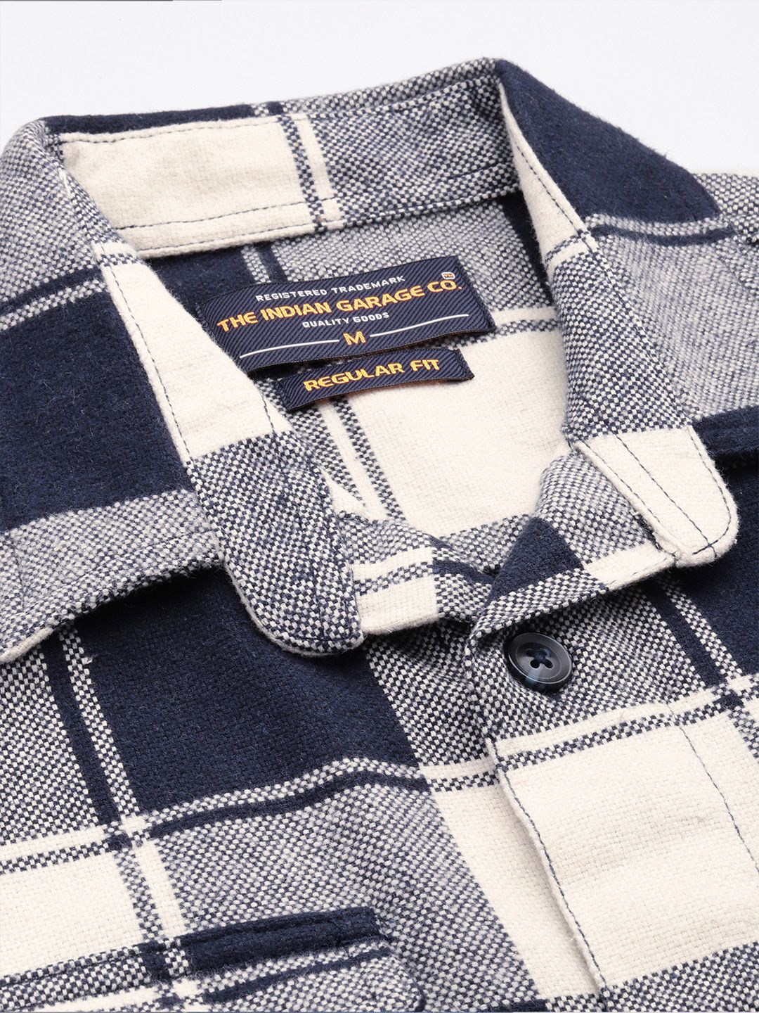 The Indian Garage Co Checked Pure Cotton Casual Shirt