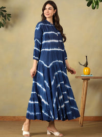 Mamicha Tie and Dye Dyed A-Line Midi Dress