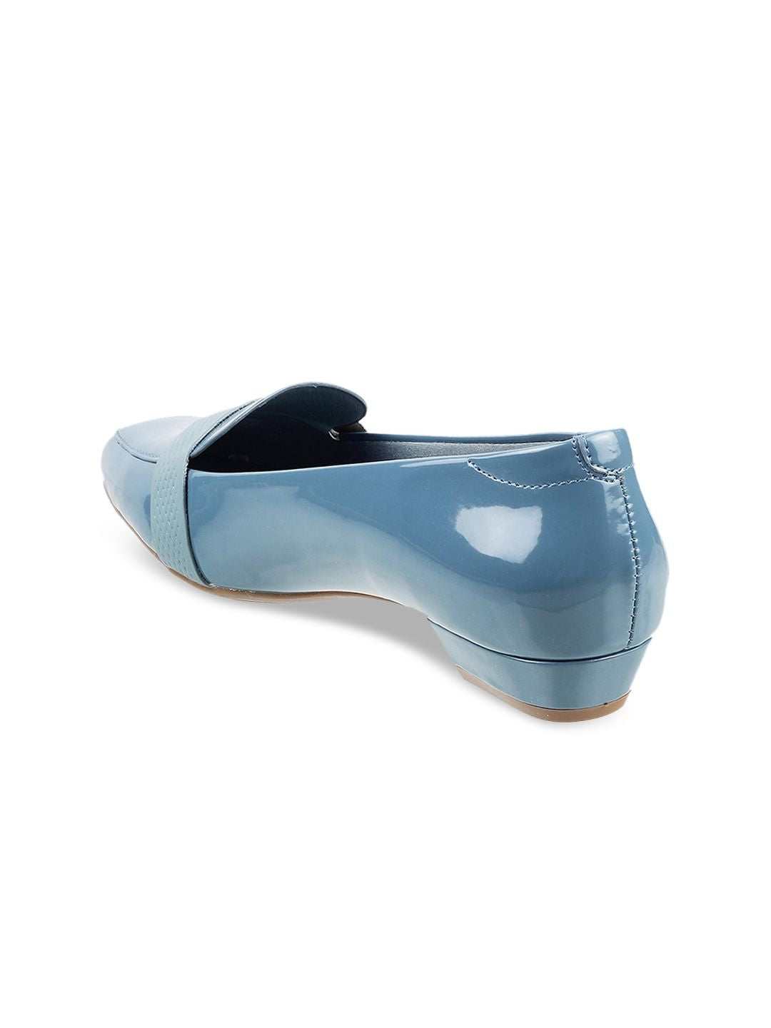Mochi Women Blue Embellished Block Pumps
