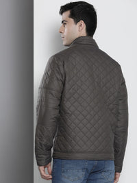 The Indian Garage Co Men Slim Fit Zip-Front Puffer Jacket with Insert Pockets