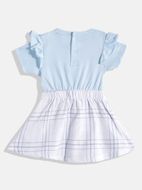Moms Love Infant Girls Striped Bow Detail Pleated Fit & Flare Dress