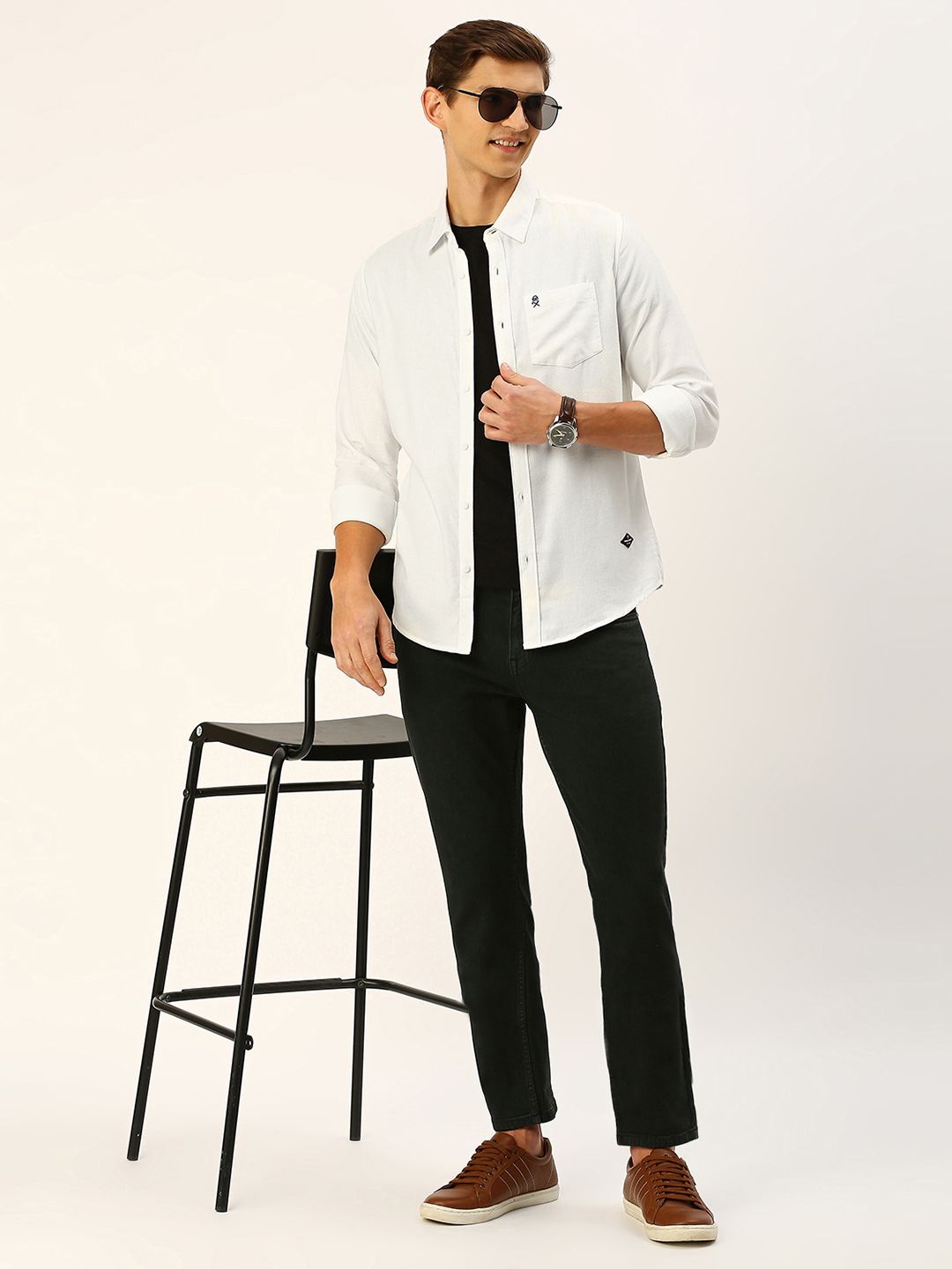 Thomas Scott Men Classic Slim Fit Flannel Casual Shirt