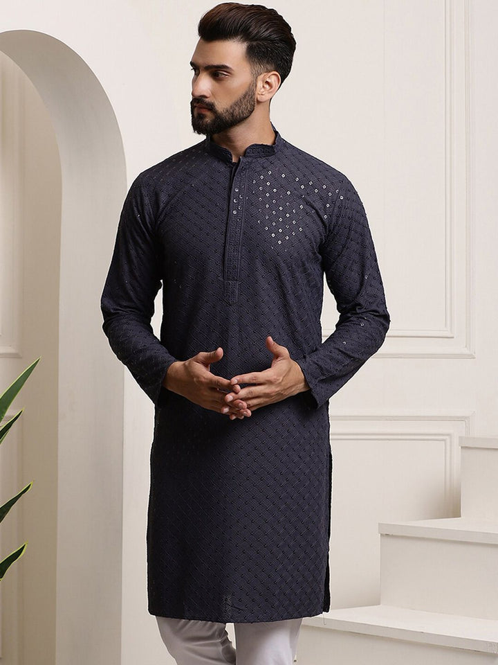 SOJANYA Sequin Embellished Pure Cotton Kurta