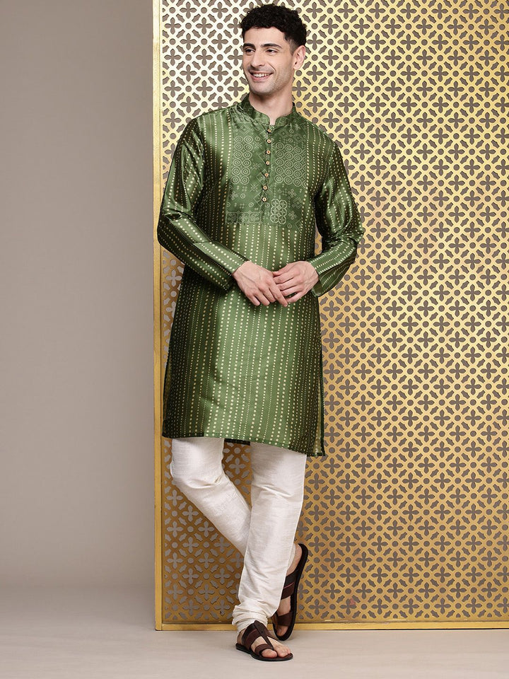 House of Pataudi Polka Dot Printed Jashn Kurta