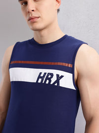 HRX by Hrithik Roshan Men Brand Logo Striped T-shirt