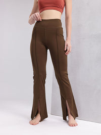 HRX by Hrithik Roshan Women Slit Hem Panelled Rapid-Dry Yoga Tights