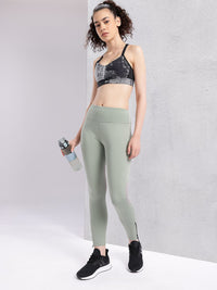 HRX by Hrithik Roshan Women Colourblock Rapid-Dry Cropped Running Tights
