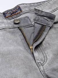 The Indian Garage Co Men Grey Slim Fit Light Fade Stretchable Jeans