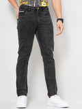 The Indian Garage Co Men Black Slim Fit Clean Look Stretchable Jeans