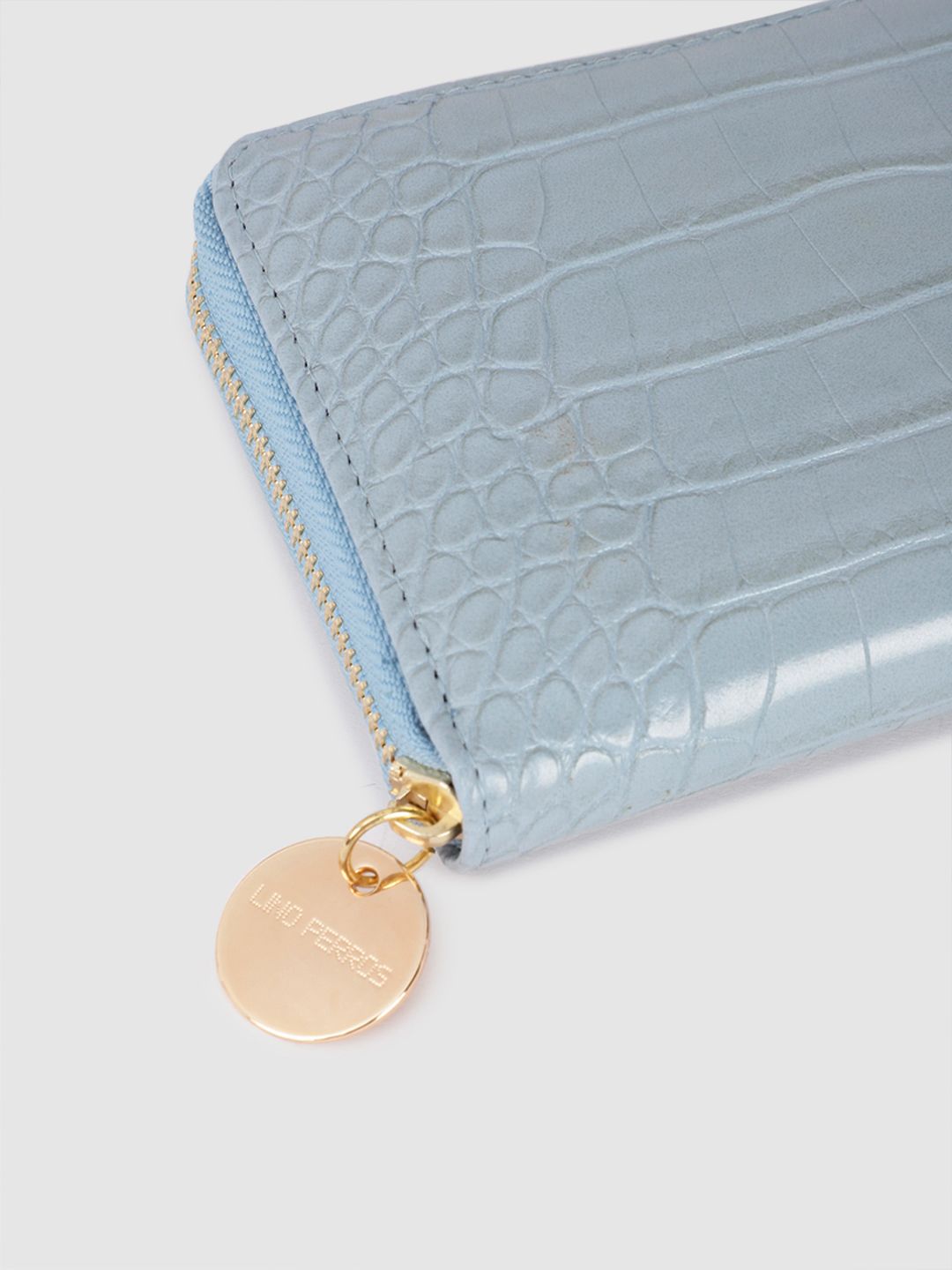 Lino Perros Women Croc & Snakeskin Textured Zip Around Wallet