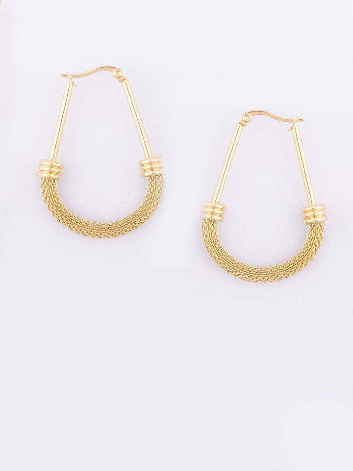 VOGUE PANASH Stainless Steel 18K Gold-Plated Contemporary Drop Earrings