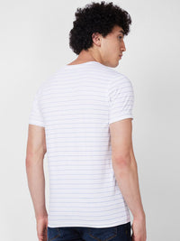 SPYKAR Striped Cotton Slim Fit T-shirt