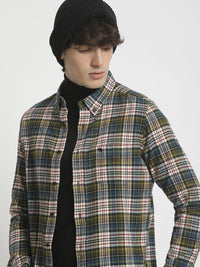 The Bear House Men Checked Slim Fit Casual Shit