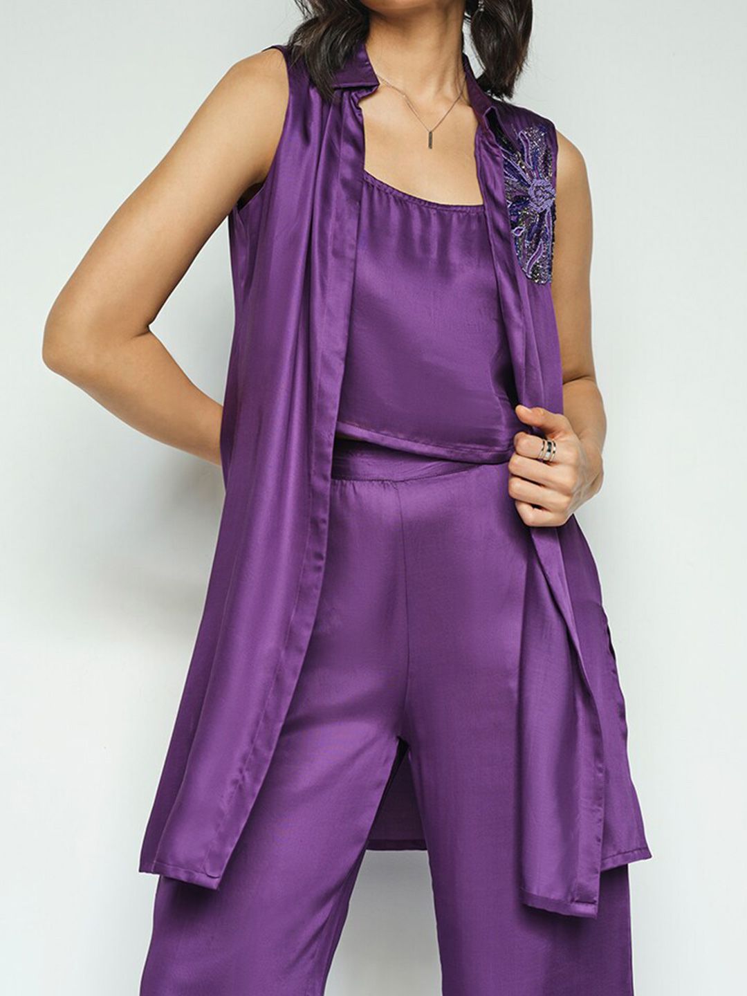 AND Shoulder Straps Top With Trousers & Jacket Co-Ords