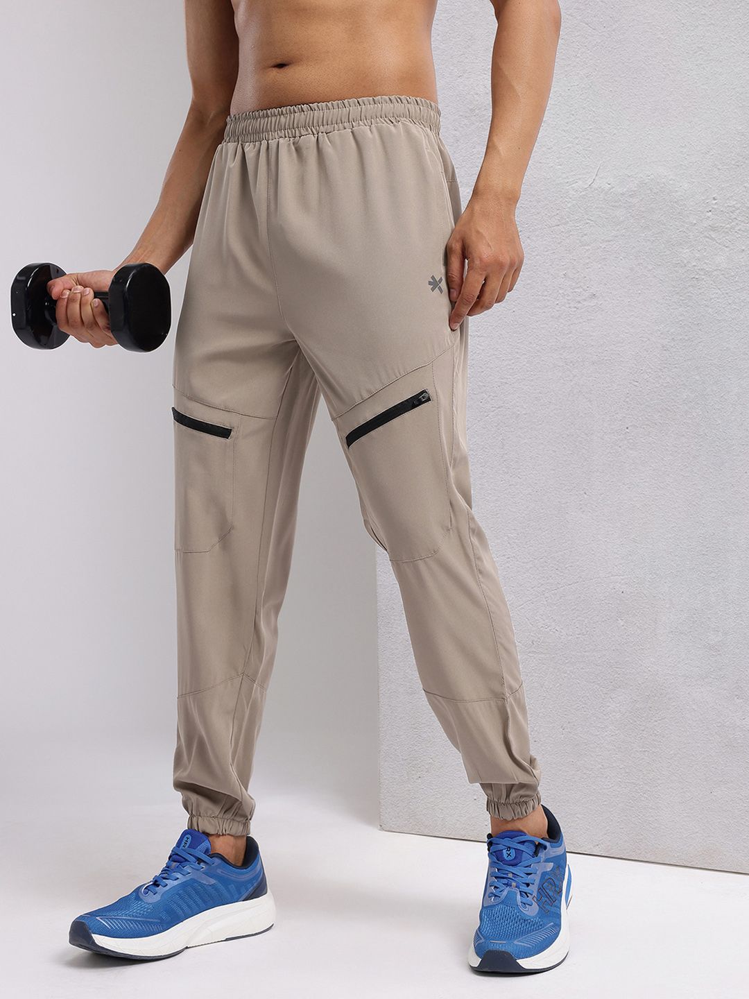 HRX by Hrithik Roshan Men Mid-Rise  Rapid-Dry Training Joggers with Zip Detailing