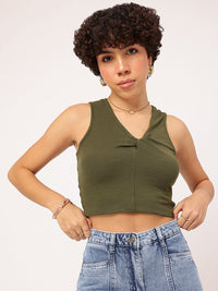DressBerry Chill & Thrill Twisted Ribbed Crop Top