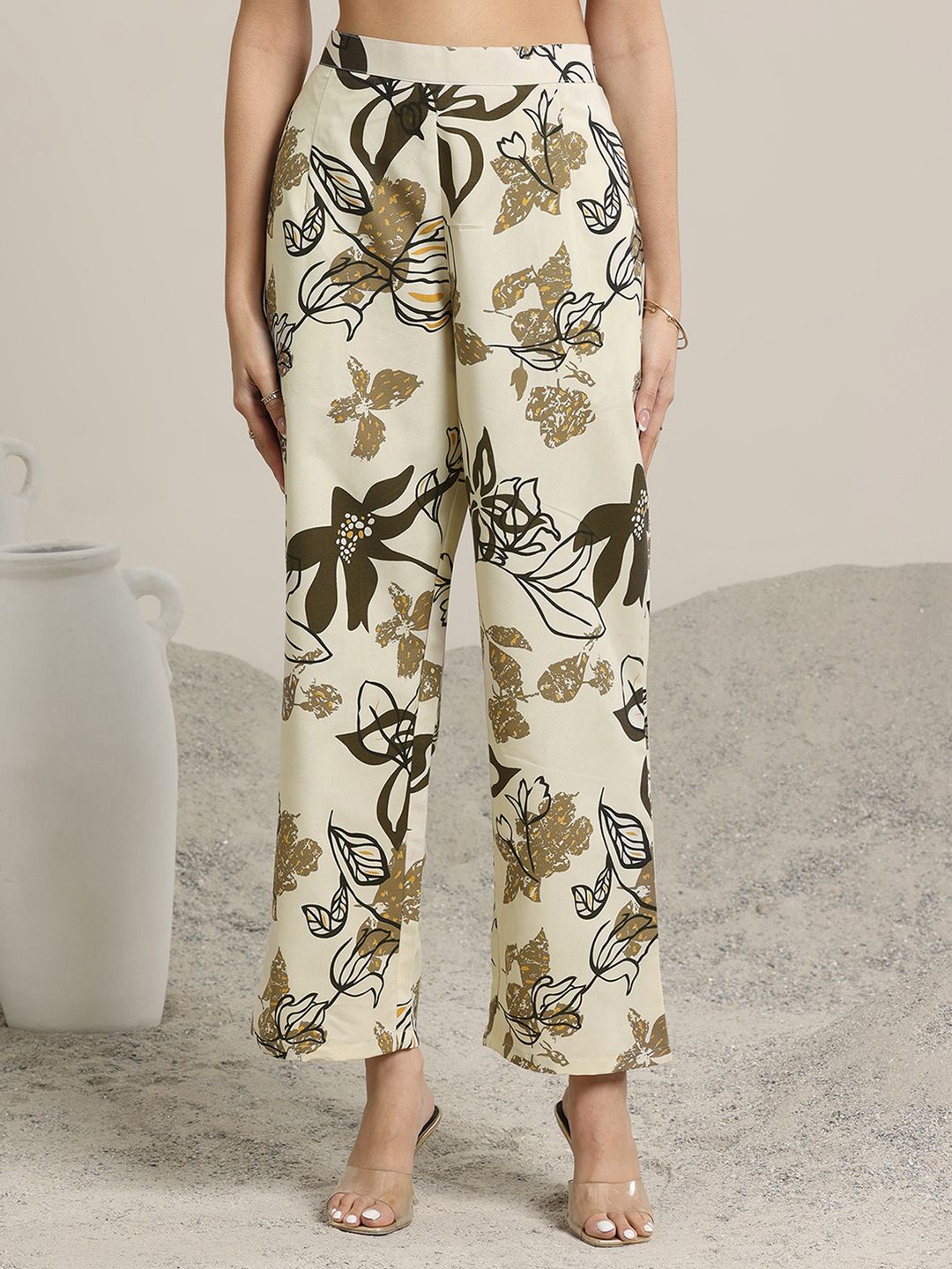 Libas Floral Printed Tunic With Palazzos Co-Ords