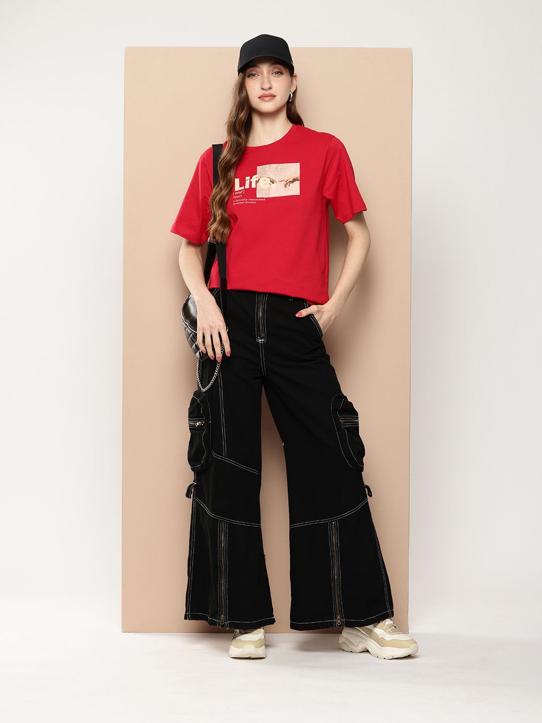 Difference of Opinion Printed Oversized Pure Cotton T-shirt