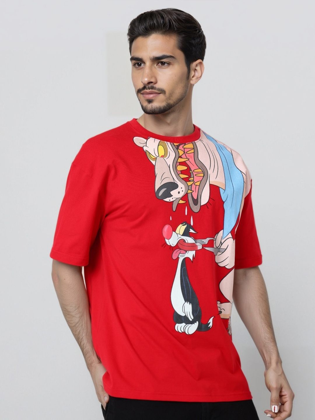 T-Shirt Boxy Garage Co yang dicetak