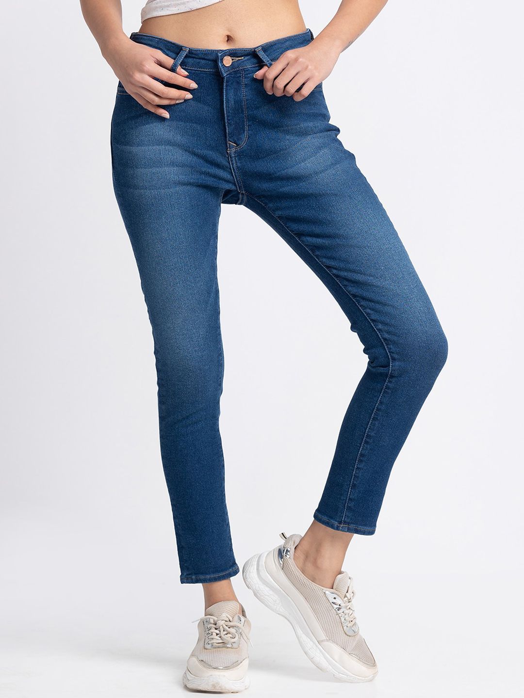 SPYKAR Women Blue Skinny Fit Light Fade Jeans