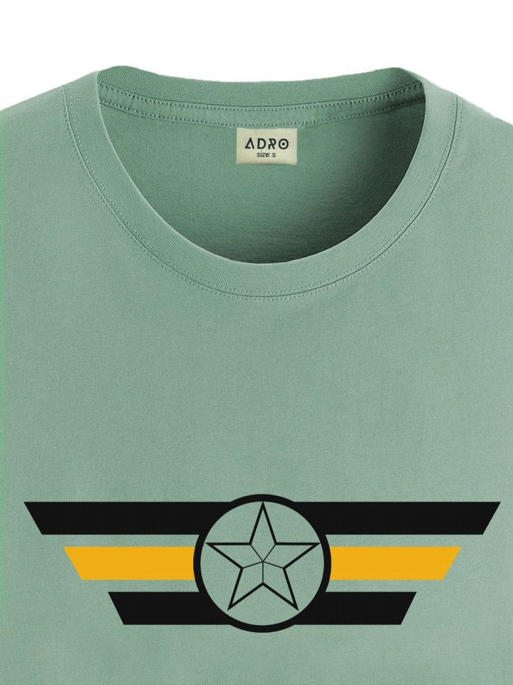 ADRO Men Printed Applique T-shirt