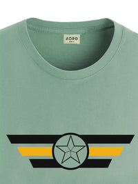 ADRO Men Printed Applique T-shirt