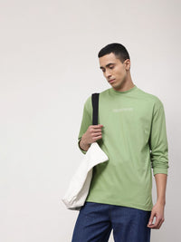 ether Zen Cotton Printed Drop-Shoulder Sleeves Relaxed Fit T-shirt