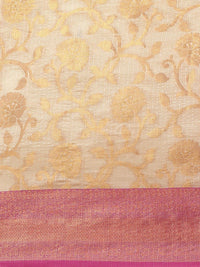 Silk Land Floral Zari Tissue Mysore Silk Saree