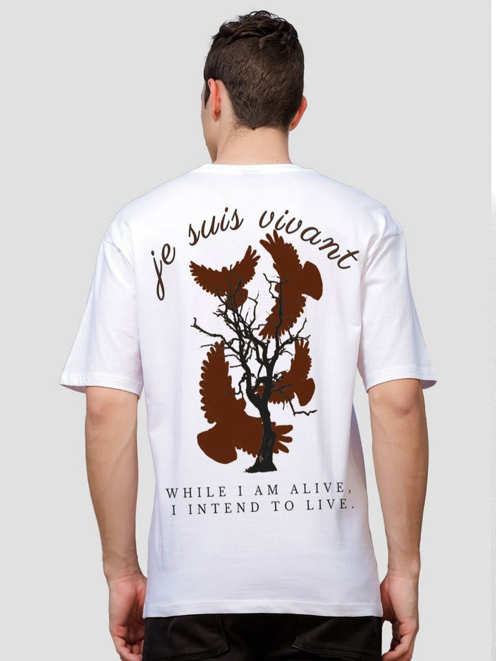 ADRO Men Printed Extended Sleeves Raw Edge T-shirt