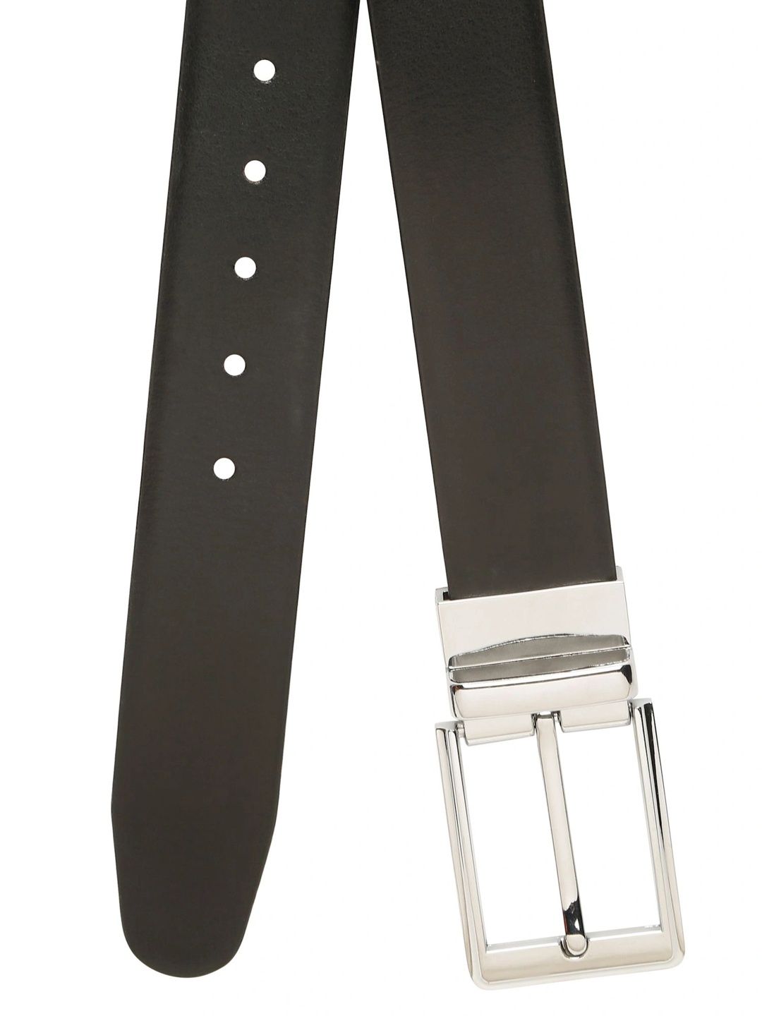 Teakwood Leathers Men Textured Leather Reversible Formal Belt
