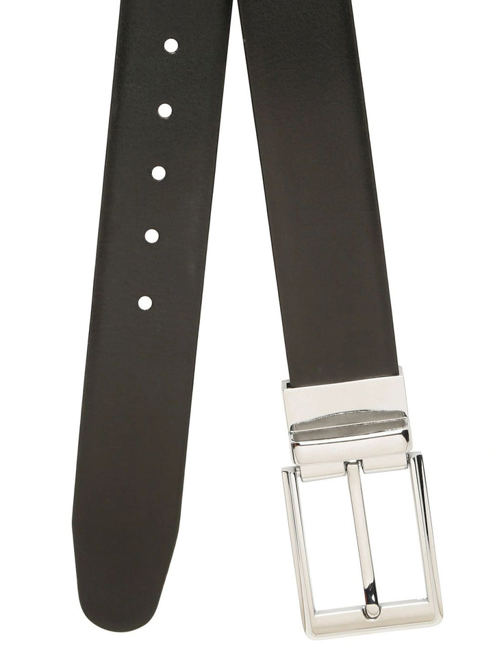 Teakwood Leathers Men Textured Leather Reversible Formal Belt