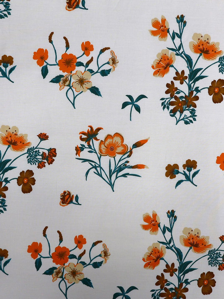 BOMBAY DYEING Pink & Orange Floral 164 TC Cotton Queen Bedsheet With 2 Pillow Covers