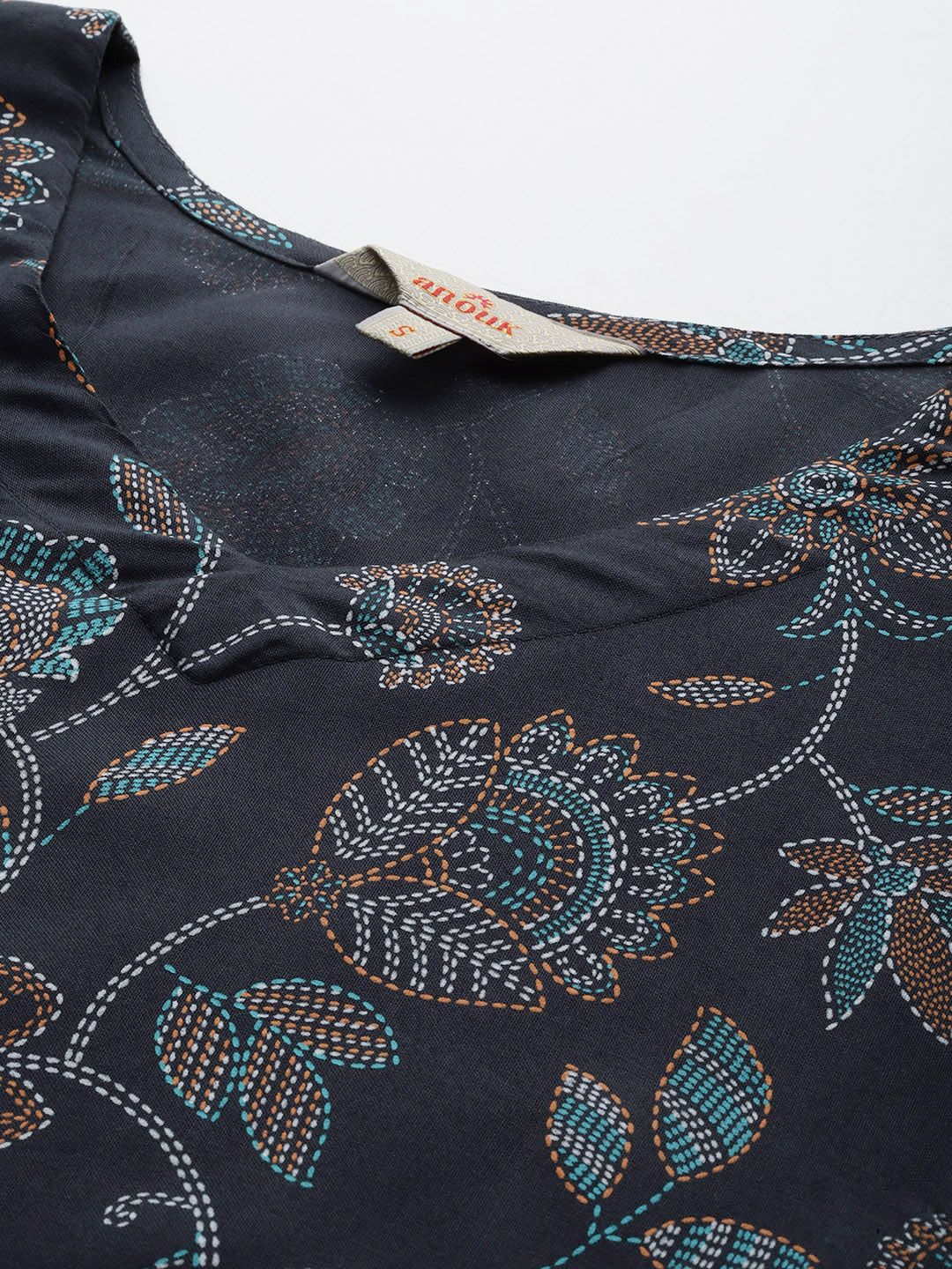 Anouk Floral Printed Straight Kurta