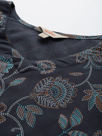 Anouk Floral Printed Straight Kurta