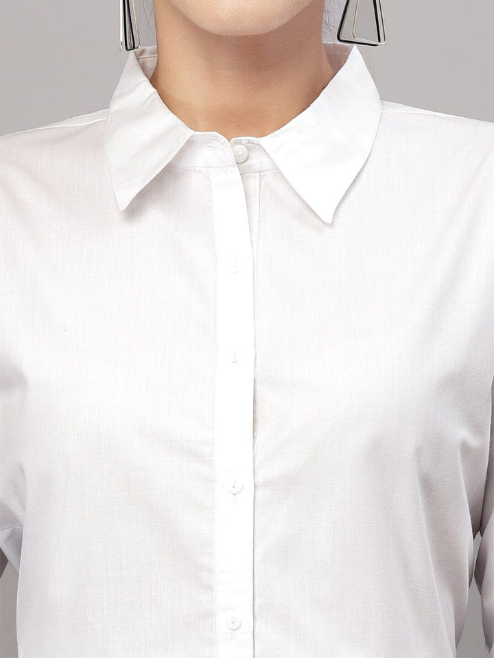 Style Quotient Women White Formal Shirt