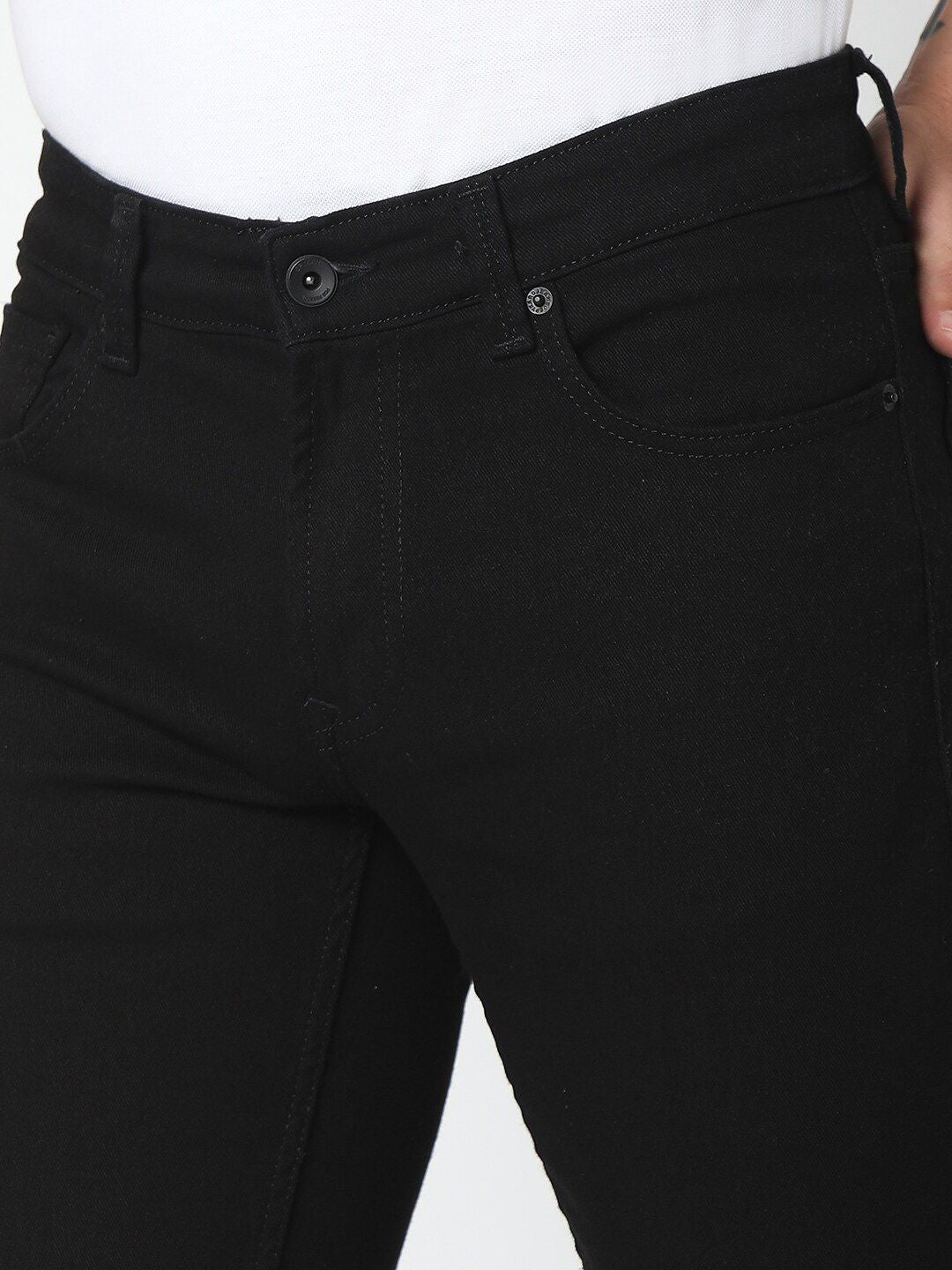 SPYKAR Men Black Cotton Jeans
