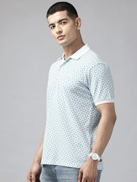 Park Avenue Printed Polo Collar Slim Fit T-Shirt