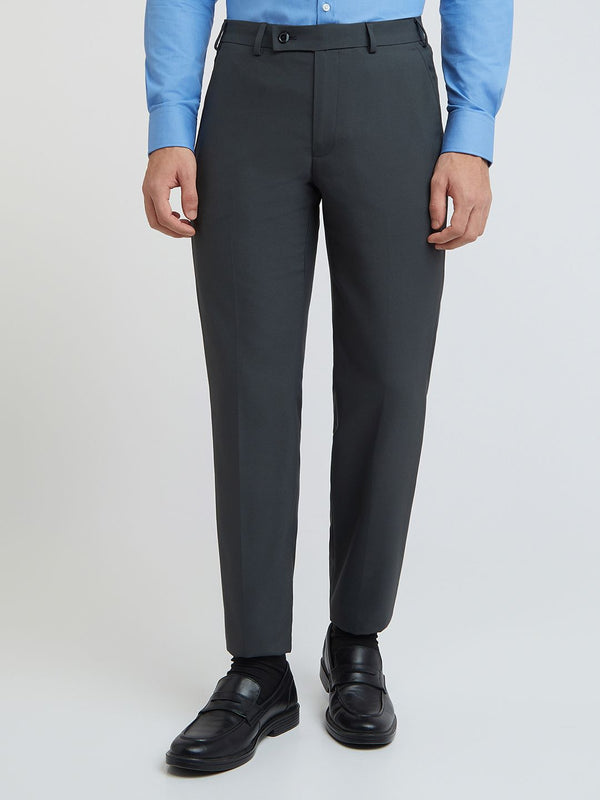 Park Avenue Men Mid-Rise Checked Smart Trousers